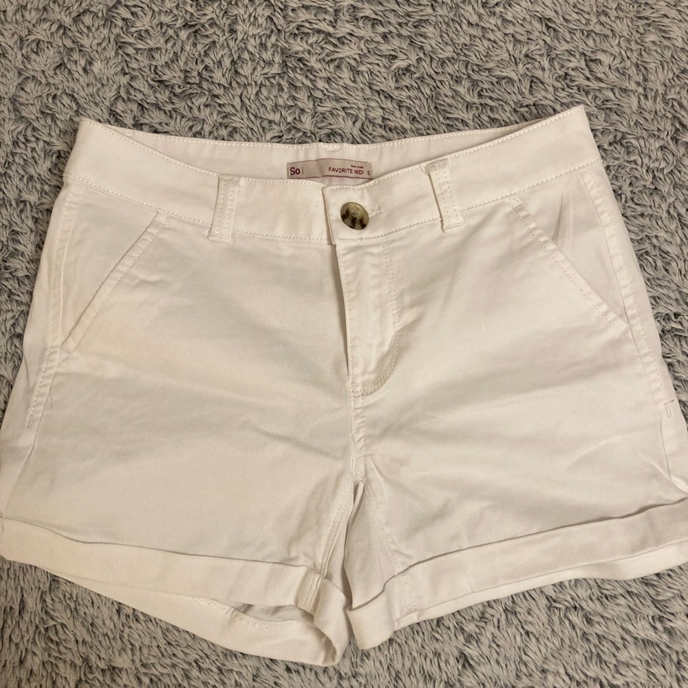 Women's White Casual Shorts